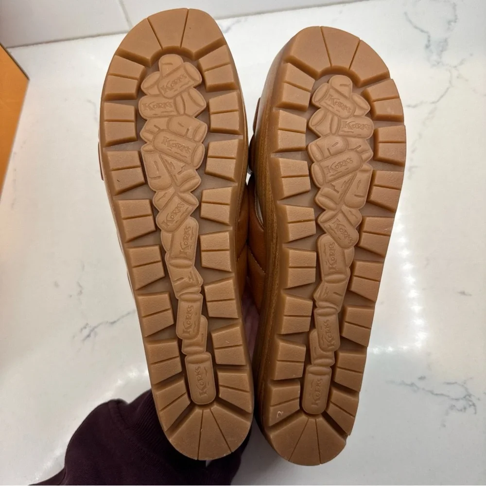 New Korks Faithe Tan Women's Wedge heel Sandals - Picture 9 of 15